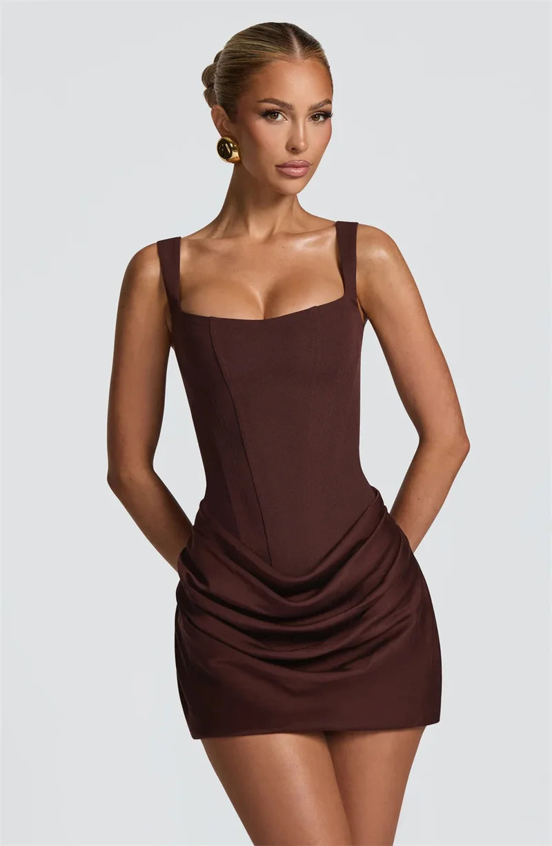 The Noa Draped Mini Dress