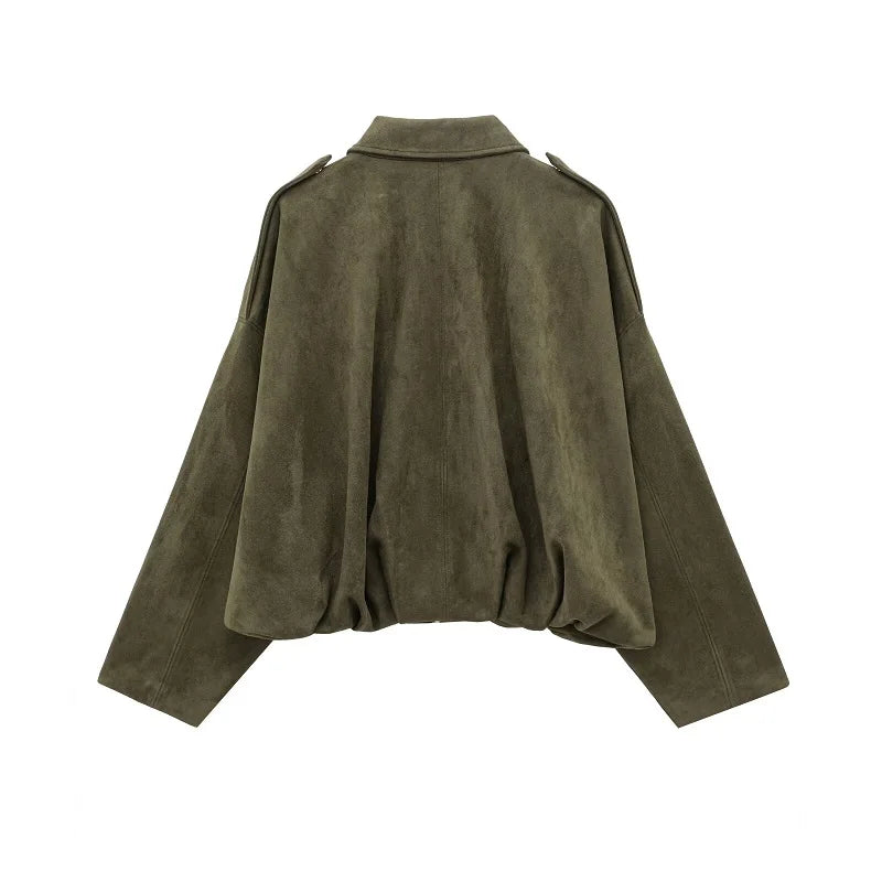The Verona Suede Bomber Jacket
