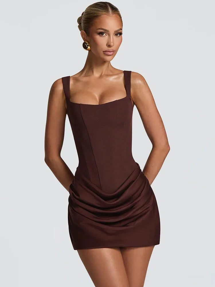 The Noa Draped Mini Dress