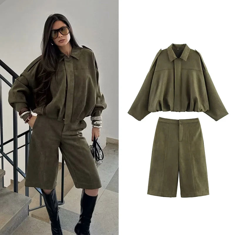 The Sloane Suede Co-ord Set