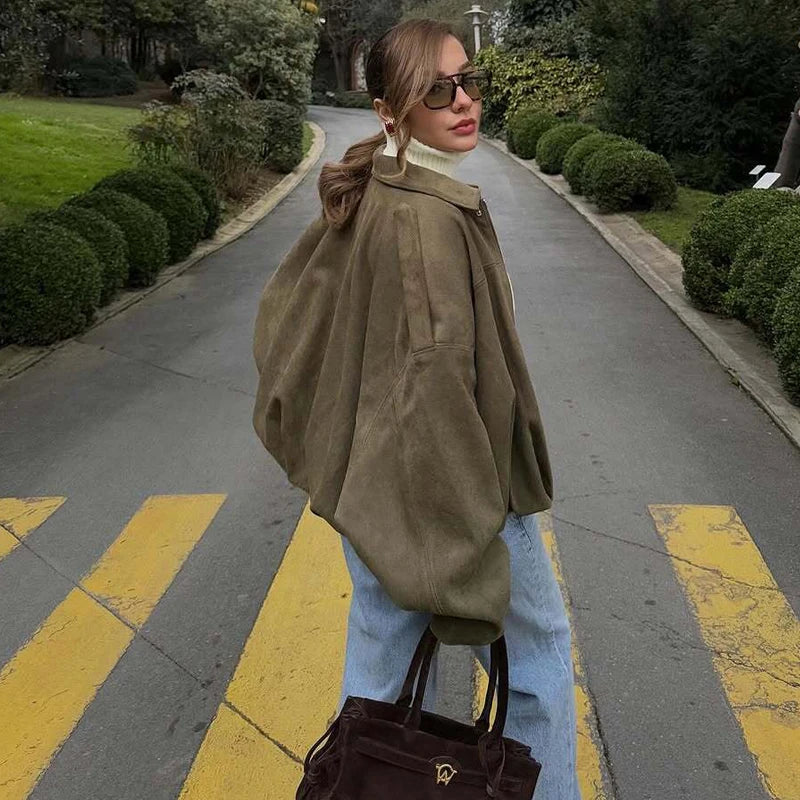 The Verona Suede Bomber Jacket