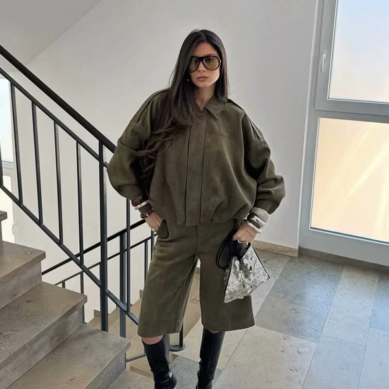 The Sloane Suede Co-ord Set