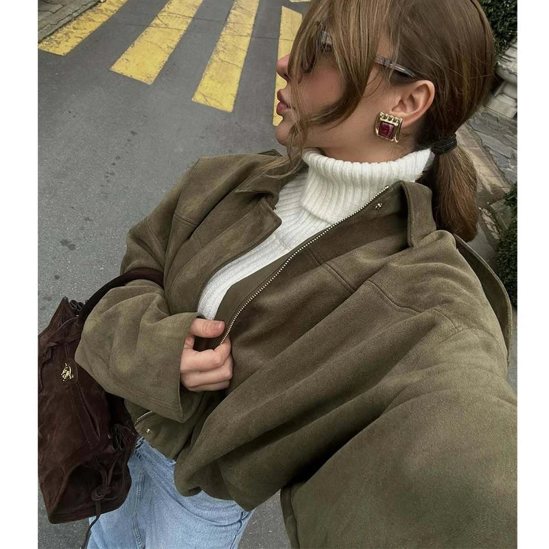 The Verona Suede Bomber Jacket