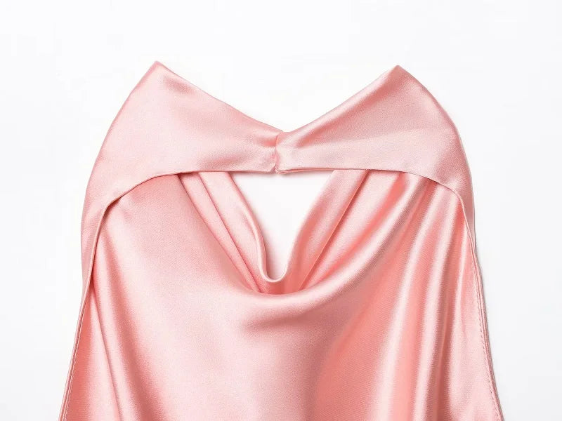 The Chloe Satin Halter Top